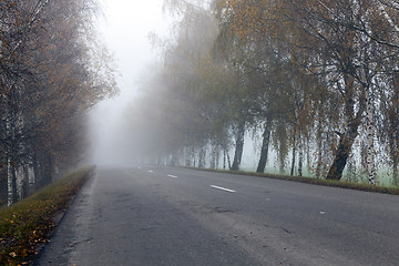 Image showing asphalted road, autumn