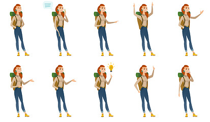 Image showing Vector set of traveler characters.