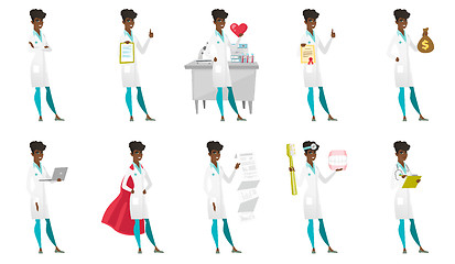 Image showing Vector set of doctor characters.