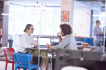 Image showing startup Business team Working With laptop in creative office