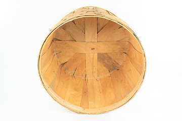 Image showing Turned over Wooden bushel. 