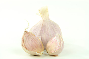 Image showing Argentinean Garlic Bulb and cloves. 