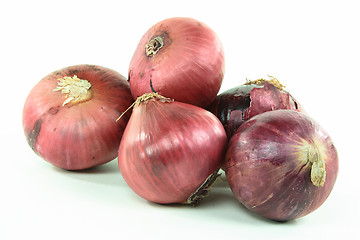 Image showing Red onion pile. 