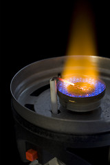 Image showing flame burner of camping stove