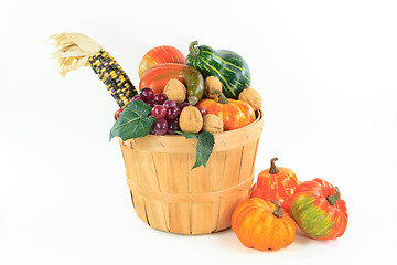 Image showing Symbols of Fall and Thanksgiving Day - horizontal orientation. 