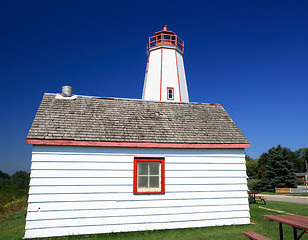 Image showing Service building and Lighting house. 