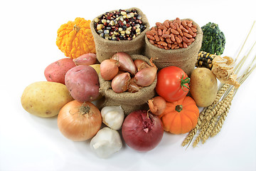 Image showing Fall Vegetables and squashes. 