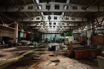 Image showing Damaged Roof in Jupiter Factory, Chernobyl Exclusion Zone 2019