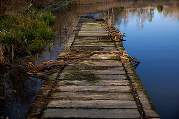 Image showing Old Pier on the water