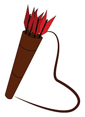 Image showing Arrows in a holder, vector color illustration.
