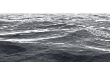 Image showing wide ocean waves horizon background