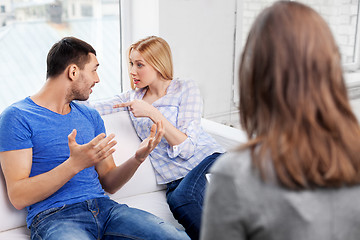 Image showing couple with problem at family psychologist office