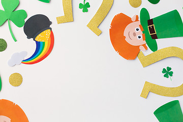 Image showing st patricks day decorations on white background