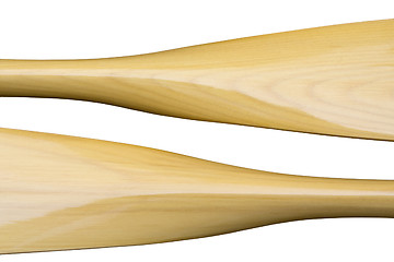 Image showing wooden rowing oars