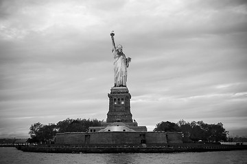 Image showing Statue of Liberty at dusk, New York City, USA