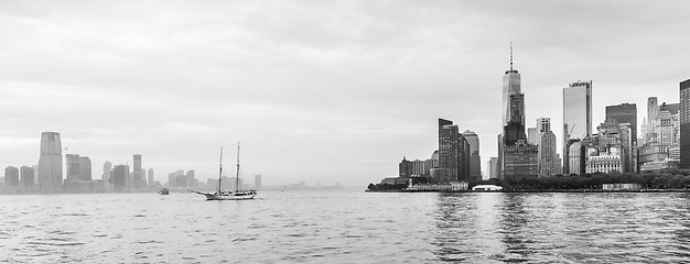 Image showing Panoramic view of Lower Manhattan and Jersey City, New York City, USA