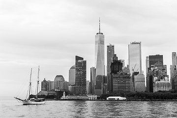 Image showing Panoramic view of Lower Manhattan and Jersey City, New York City, USA