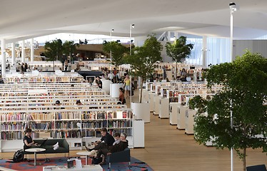 Image showing Helsinki, Finland – June 20, 2019: Reading Room Interior of Ce