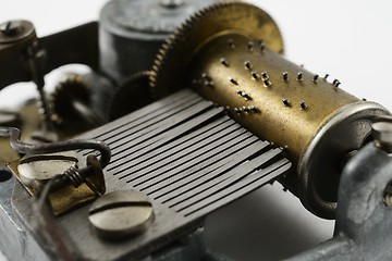 Image showing vintage music box mechanism