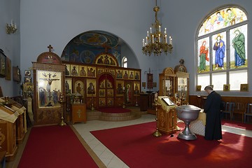 Image showing Vantaa, Finland – August 4, 2019: interior of the orthodox Hol