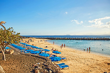 Image showing Panoramic view of Playa Blanca