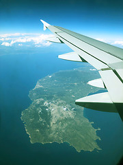 Image showing airplane window view