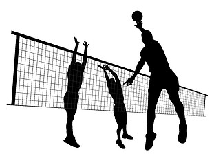 Image showing Men volleyball match