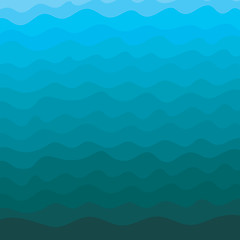 Image showing Vector sea or ocean background with waves pattern