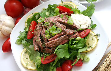 Image showing Salad with beef