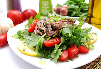 Image showing Salad with beef