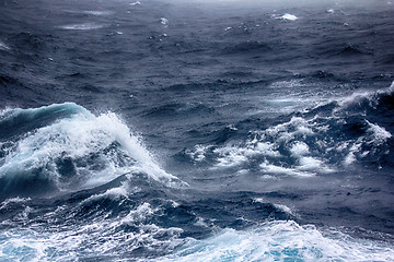 Image showing turbulent waves of Pacific ocean