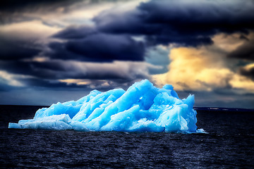 Image showing Arctic iceberg ice stock area Novaya Zemlya.