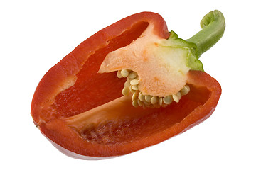 Image showing cross section of red pepper