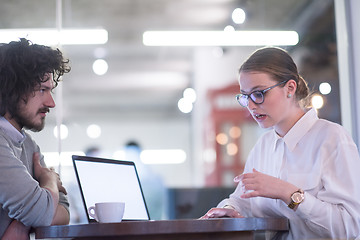 Image showing startup Business team Working With laptop in creative office