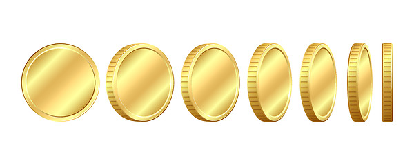 Image showing Set of coins in different positions