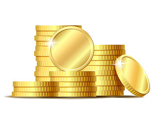 Image showing Stack of gold coins