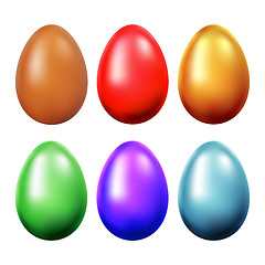 Image showing Set of easter eggs