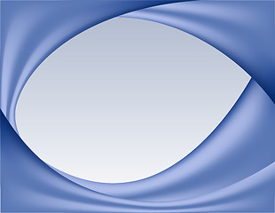Image showing Abstract blue background. Wavy folds of silk.