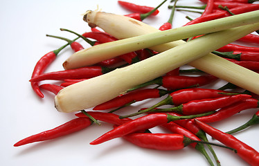 Image showing lemongras and chilis