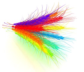 Image showing Colorful spikelets design. 3d render