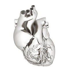 Image showing Metall heart. 3d render