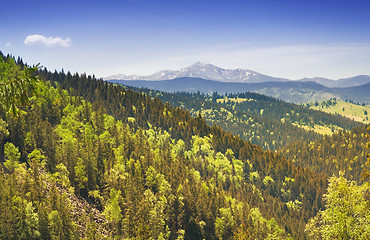 Image showing Mountains on a  summer day