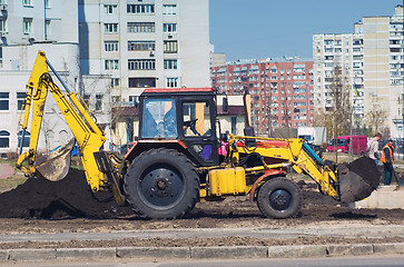 Image showing tractor on a city street