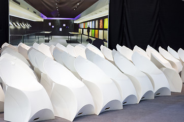 Image showing white modern chairs