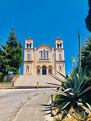 Image showing View of greek church on Rhodes island