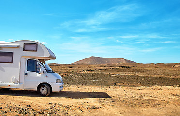 Image showing Camping car in Lanzarote island