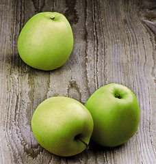 Image showing Three Green Apples