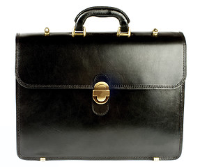 Image showing Black Leather Briefcase