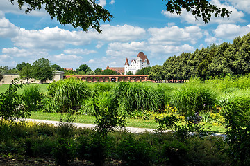 Image showing Image of park with view to castle in Ingolstadt