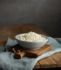 Image showing bowl of cottage cheese